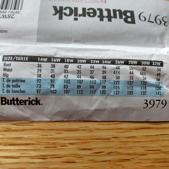 Plus Size 28-32 Sewing Pattern Jacket Top Skirt Pants Butterick 3979 UNCUT - Picture 6 of 10